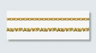 矢量金色花边免抠