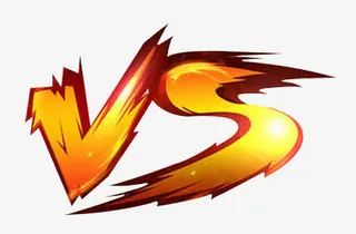 创意合成黄色光效vs决战免抠字体元素