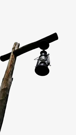 复古路边油灯免抠