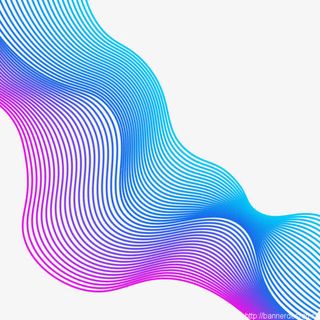 视觉冲击效果线条卡通波浪效果免抠