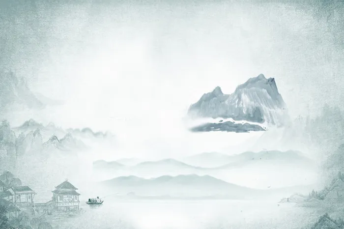 中国风山水墨画背景素材高清