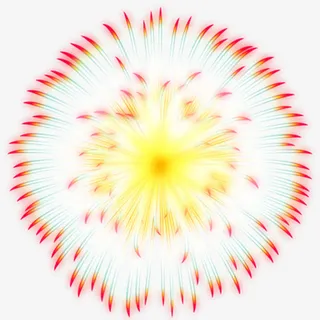 彩色烟花免抠