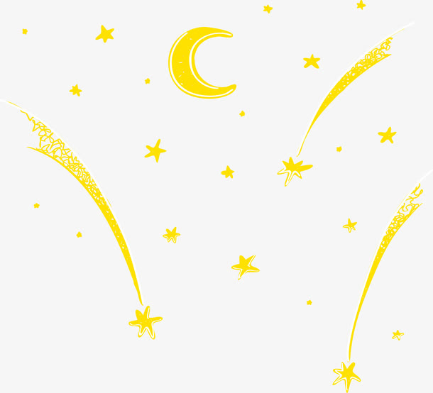 矢量月亮星星装饰免抠