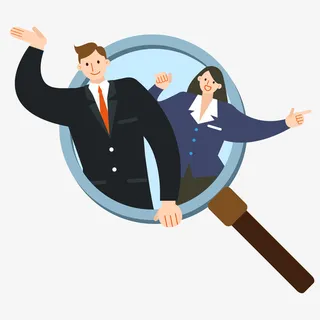 寻找人才招聘人物锥免抠