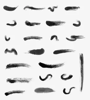 水墨毛笔笔触大集合免抠