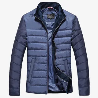 宝蓝色男士羽绒服免抠