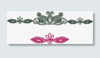 欧式花纹标题框免抠