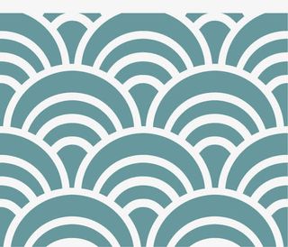 蓝绿色海浪状鱼鳞纹免抠