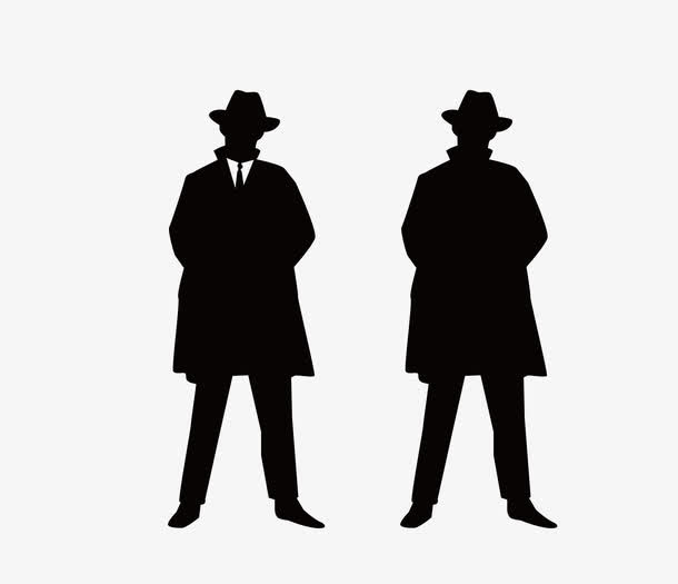 上海滩人物剪影免抠