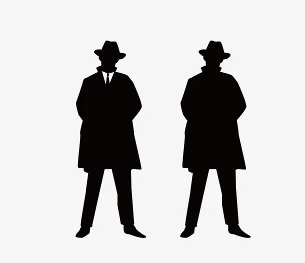 上海滩人物剪影免抠