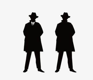 上海滩人物剪影免抠