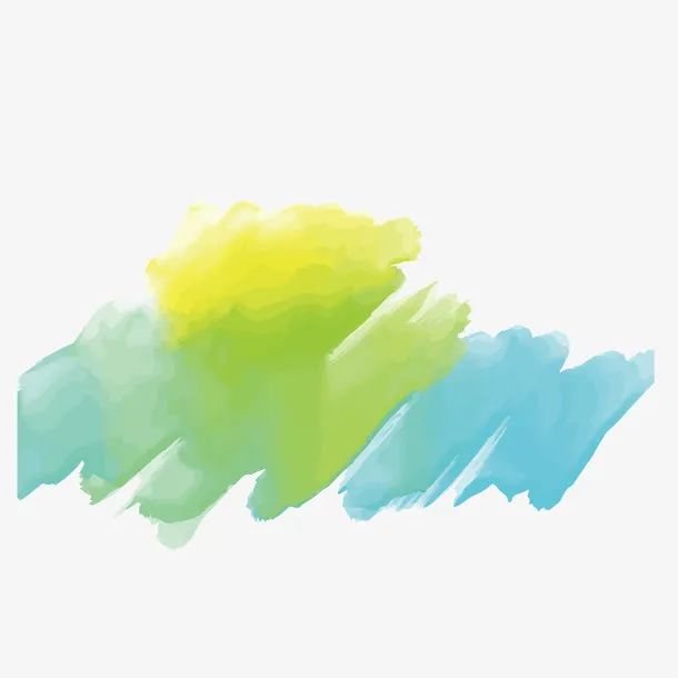 蓝色水墨纹理免抠