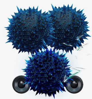蓝色的刺球免抠