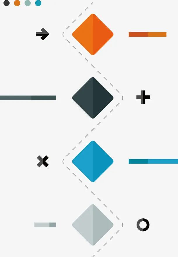 矢量创意设计分类小图形年份图免抠