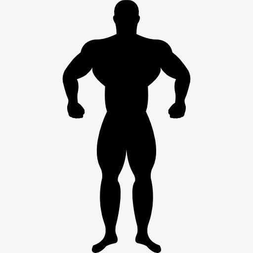 肌肉的体操运动员的剪影图标免抠
