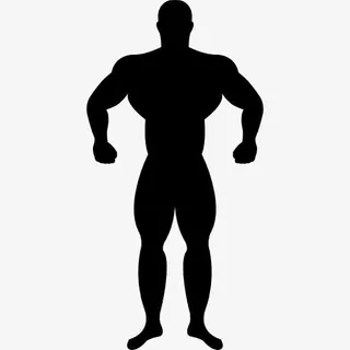 肌肉的体操运动员的剪影图标免抠