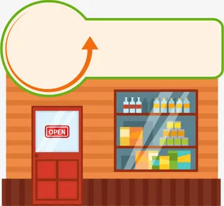 卡通多彩房屋免抠