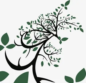 缠绕一起的树枝免抠