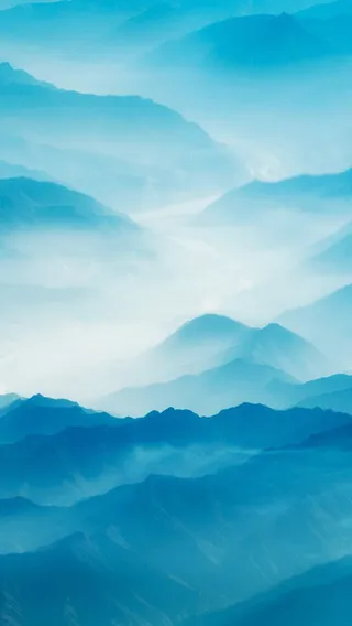 唯美摄影山峦河流免抠