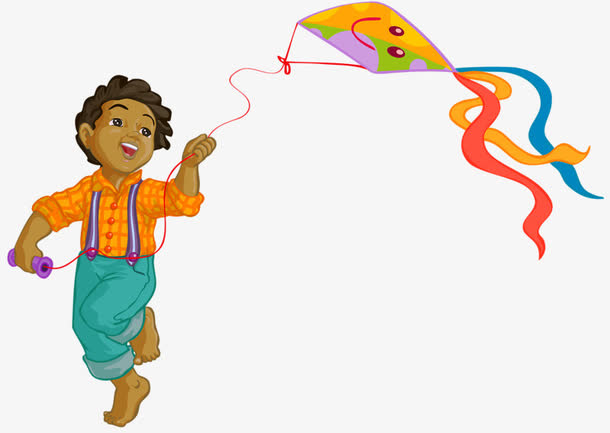 放风筝的男孩免抠