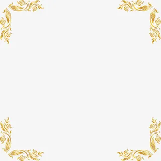 金色花藤框架免抠