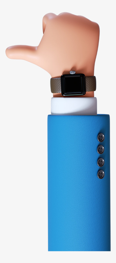 点赞手背面3D免抠