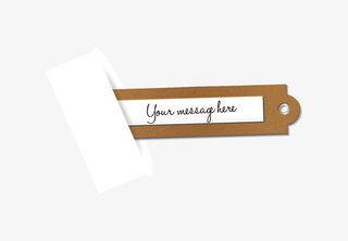 矢量标签英文标签扁平卡其色免抠