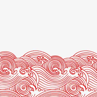 红色祥云底纹背景