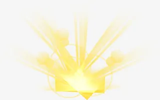 光白色光发散黄色光免抠