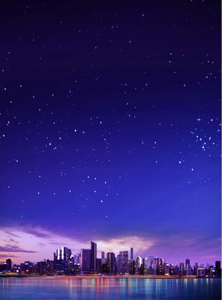 璀璨大气发光建筑地产海报高清