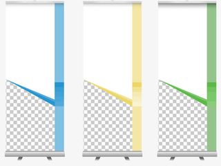 矢量商务易拉宝展架素材免抠