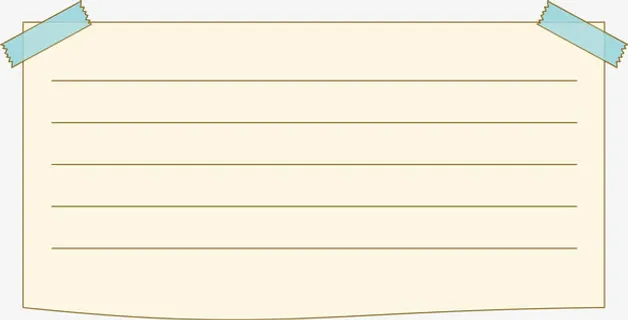 墙上贴着的横格纸免抠