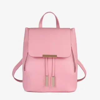 粉色双肩抽带包免抠