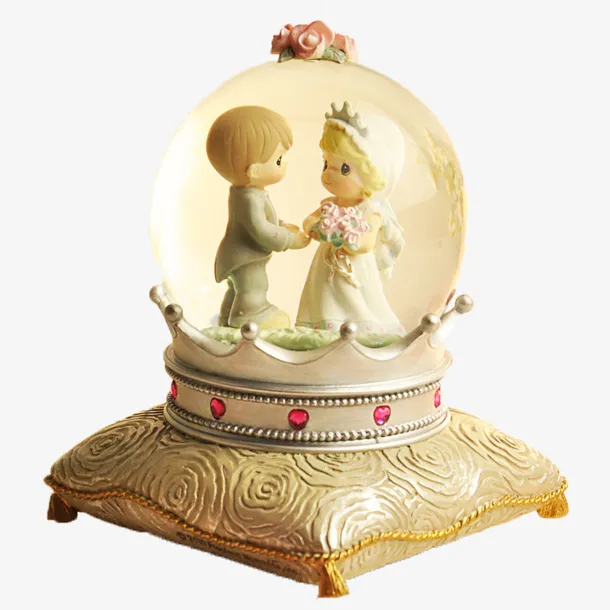 水晶八音盒免抠