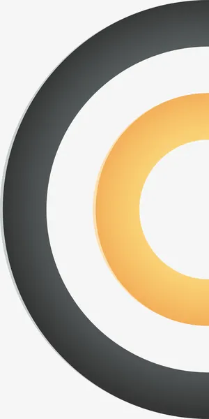 黑黄半圆弧免抠