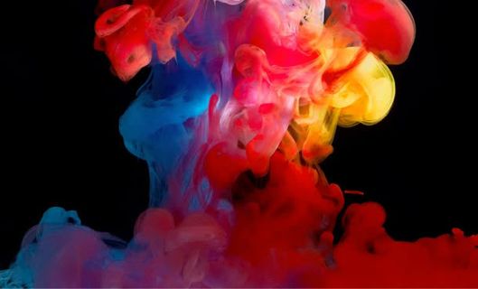 彩色粉末墨迹花纹免抠