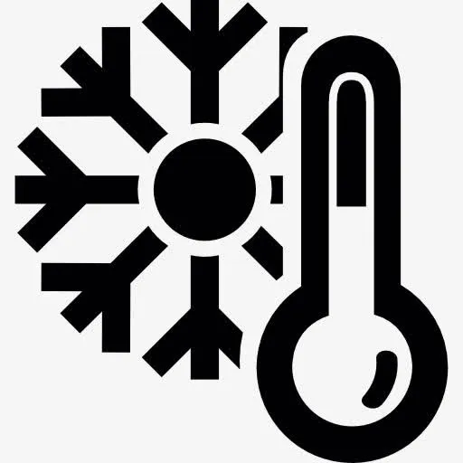 水银温度计和雪花图标免抠