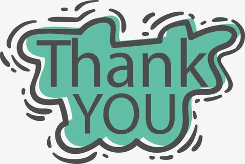 手绘绿色感谢卡免抠