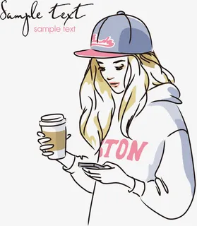 手绘 线描 线条 时尚服饰 走免抠 手绘 线描 线条 时尚服饰 走免抠