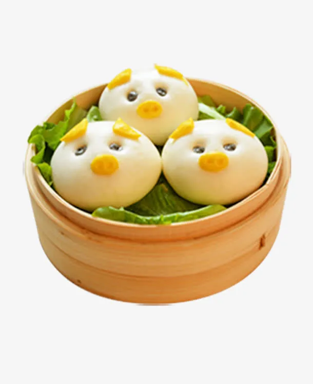 卡通小猪奶黄包免抠