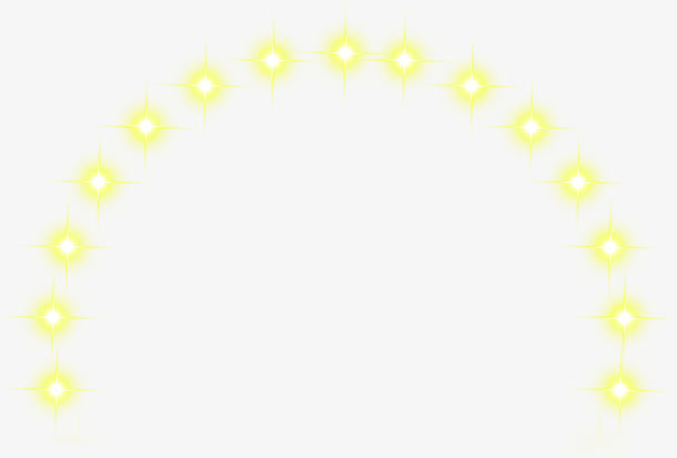 光效星光元旦装饰免抠