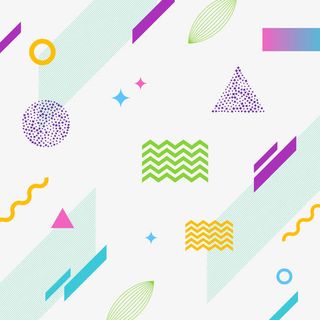 彩色活动漂浮图形免抠