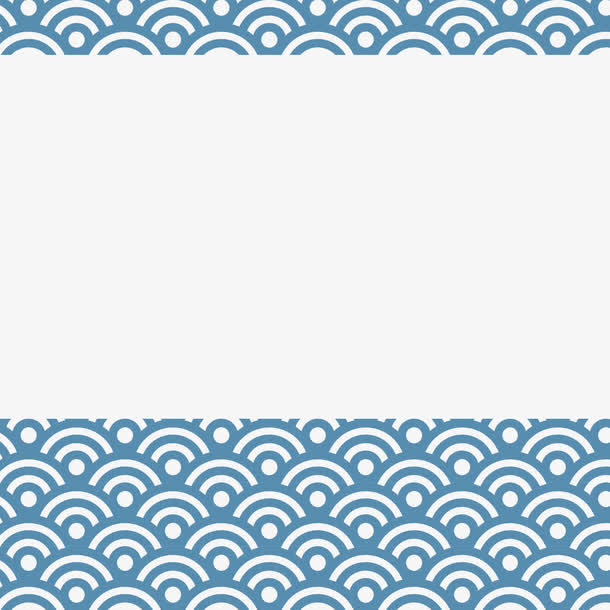 蓝色日式海报素材免抠