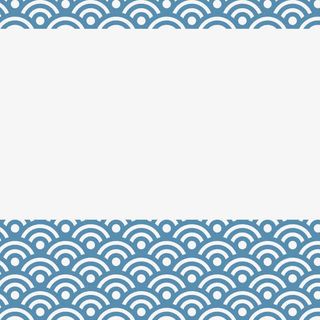 蓝色日式海报素材免抠