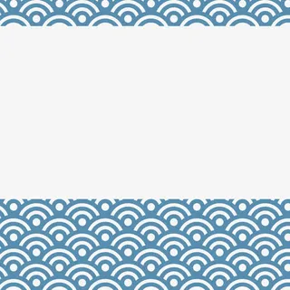 蓝色日式海报素材免抠