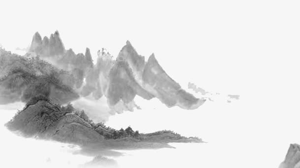 水墨山水免抠