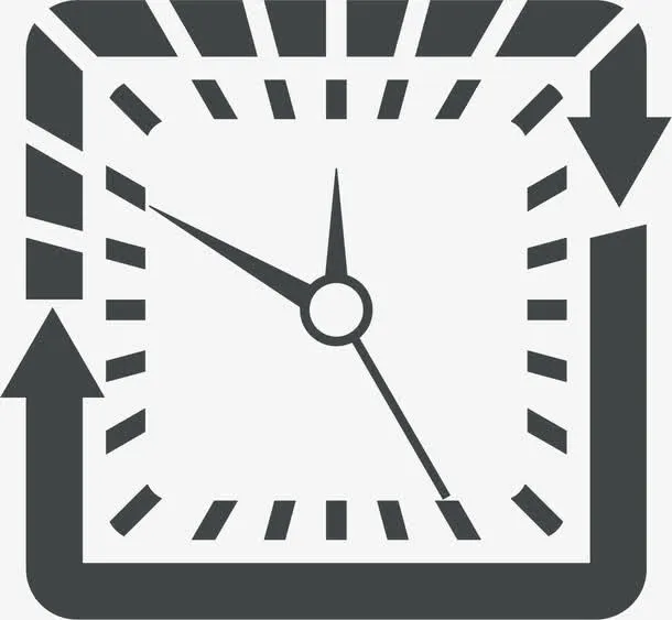 正方形时钟免抠