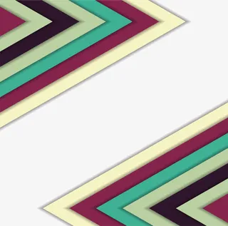 彩色折纸三角边框免抠