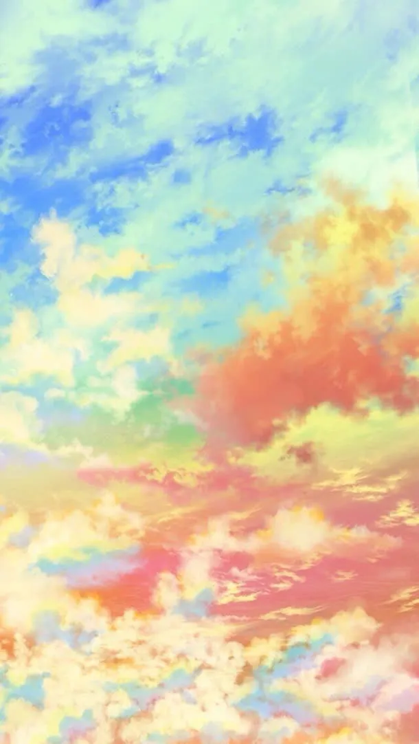 彩色天空场景壁纸免抠
