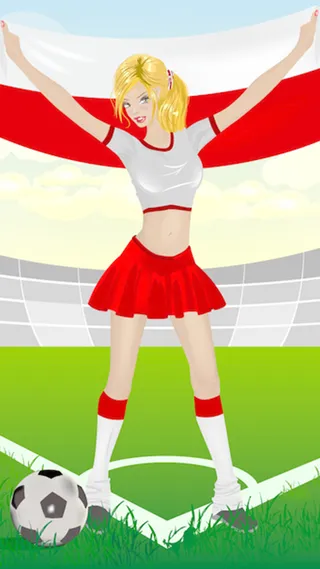 迷人足球拉拉队图案背景图高清